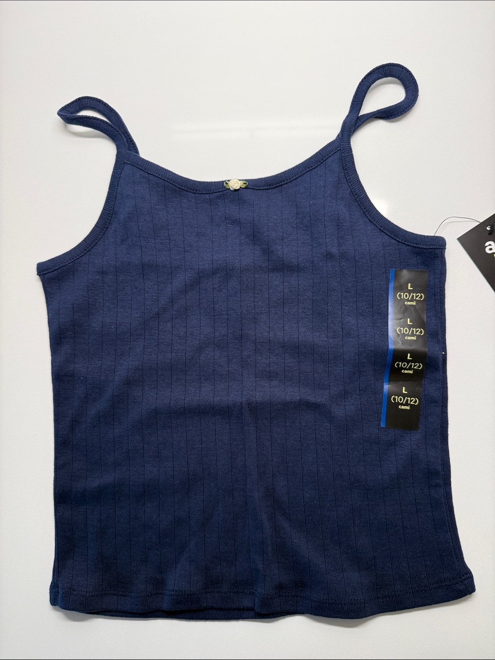 Target Navy Ribbed Camisole Tank Top - Picture 1 of 4